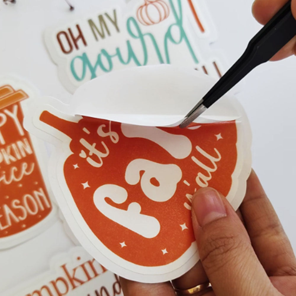 Fall Vinyl Stickers by Adore By Nat – 5-Pack Autumn Waterproof Stickers for Laptops, Water Bottles, Planners, Scrapbooks – Pumpkin Spice & Harvest Designs Seasonal Stickers