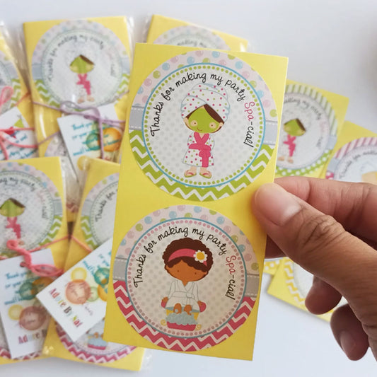 Girl Spa Thank You Sticker Labels
