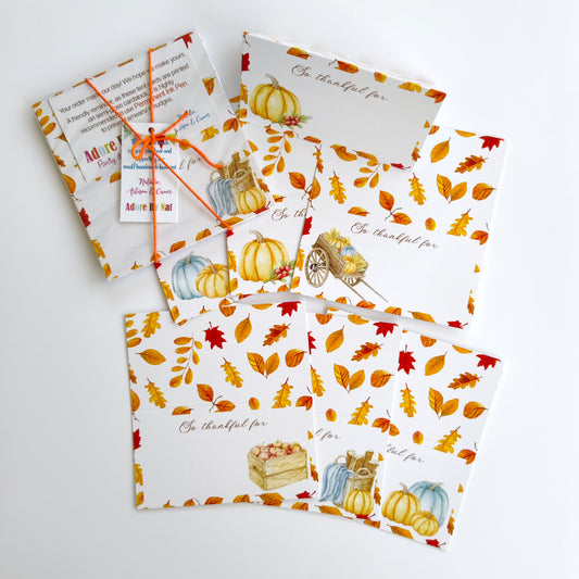 So Thankful For Thanksgiving Place Tent Cards