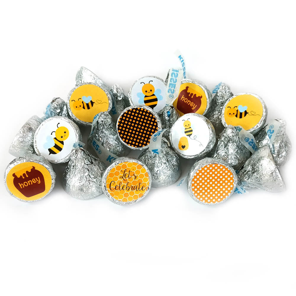 Bumble Bee Sticker Labels for Hershey's Kisses Chocolates
