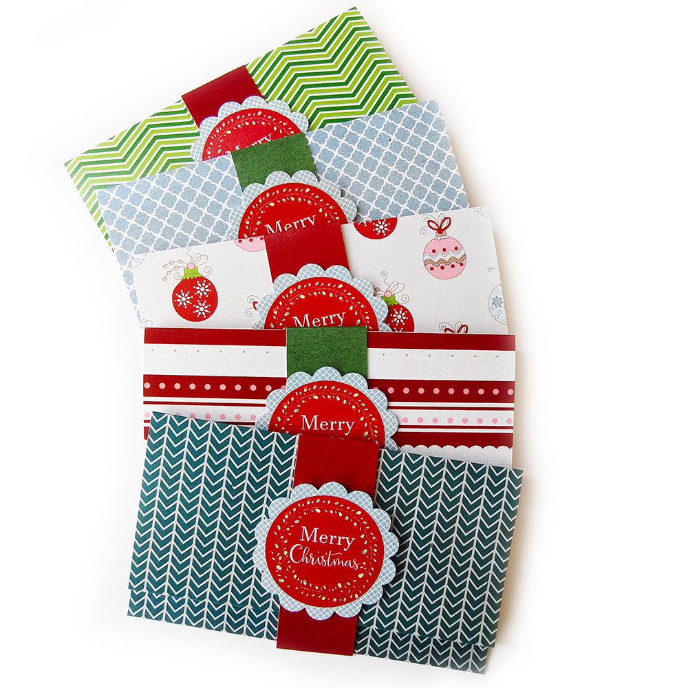 Christmas Holiday Gift Card or Money Holders - Set of 10