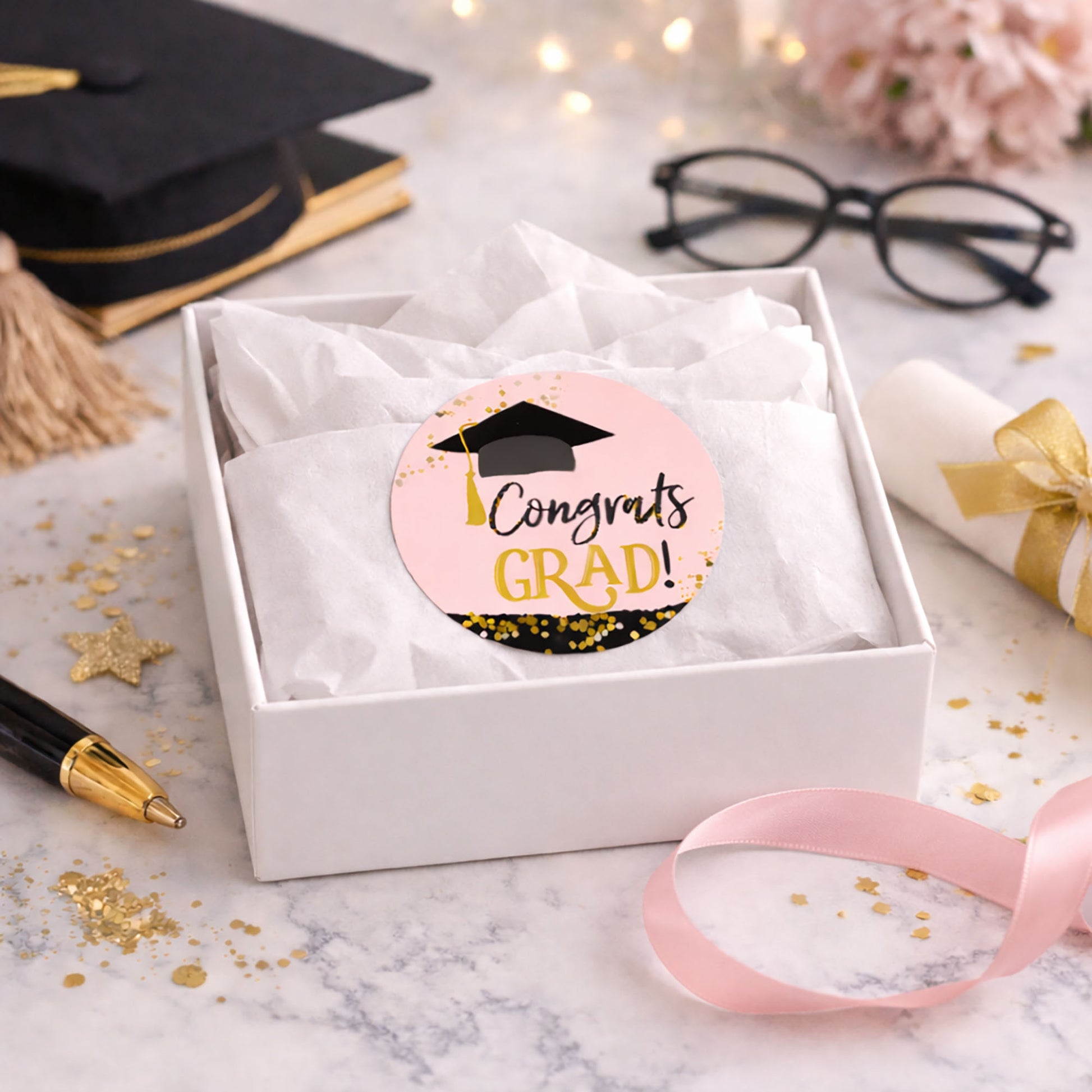 graduation sticker labels for girl graduation party decorations and favors