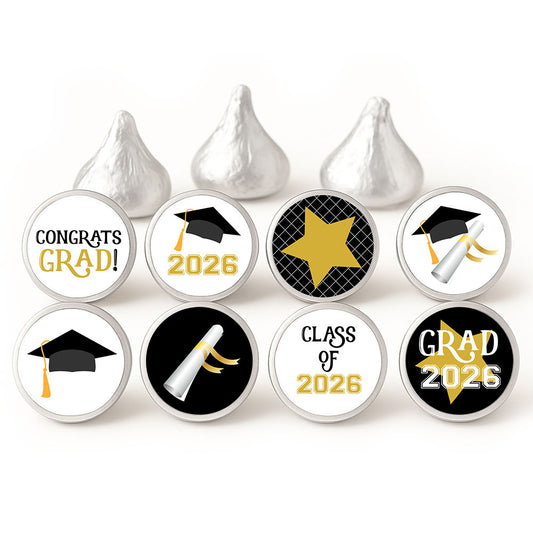 graduation class of 2026 hershey kisses candy stickers set of 240 by Adore By Nat