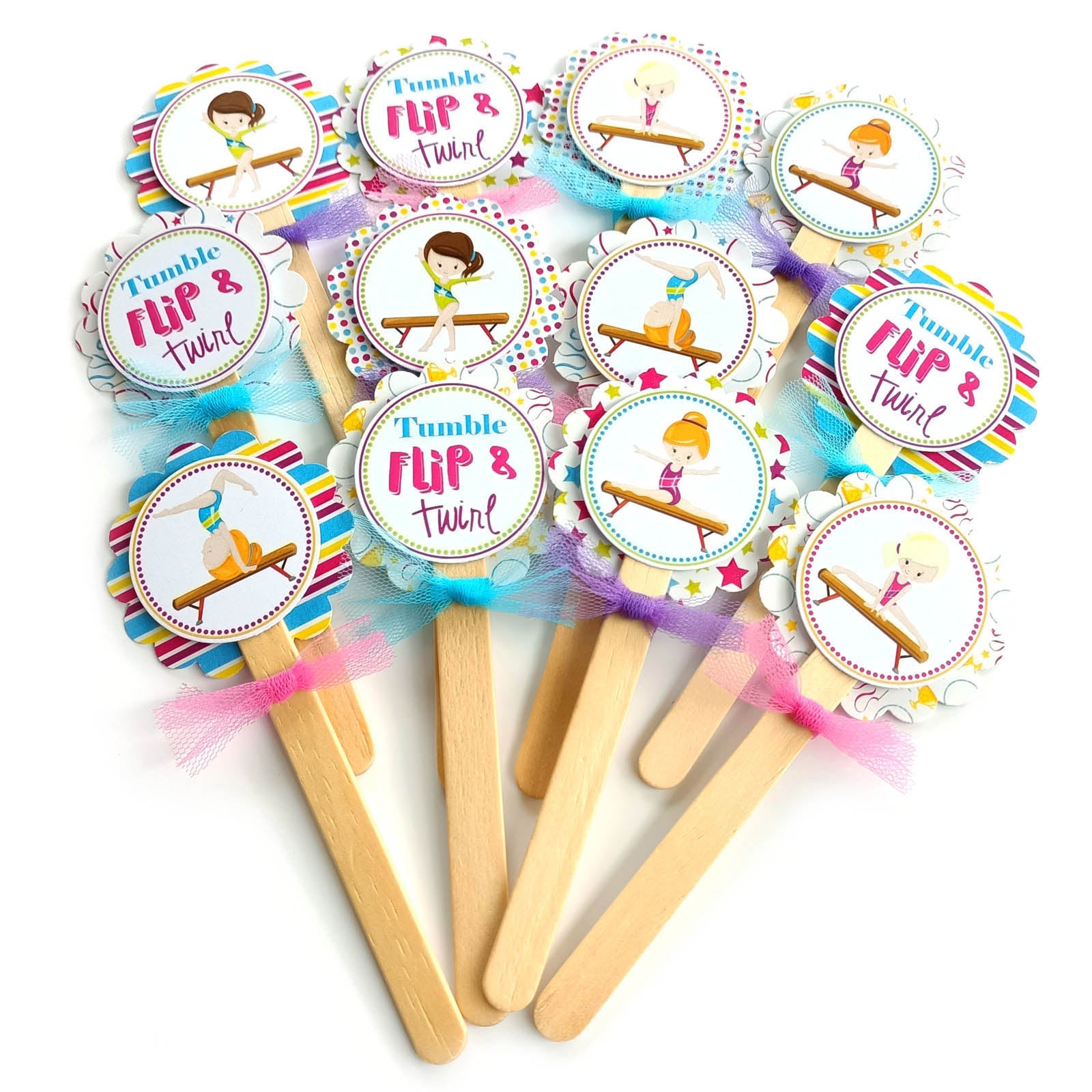 Gymnastics Cupcake Toppers