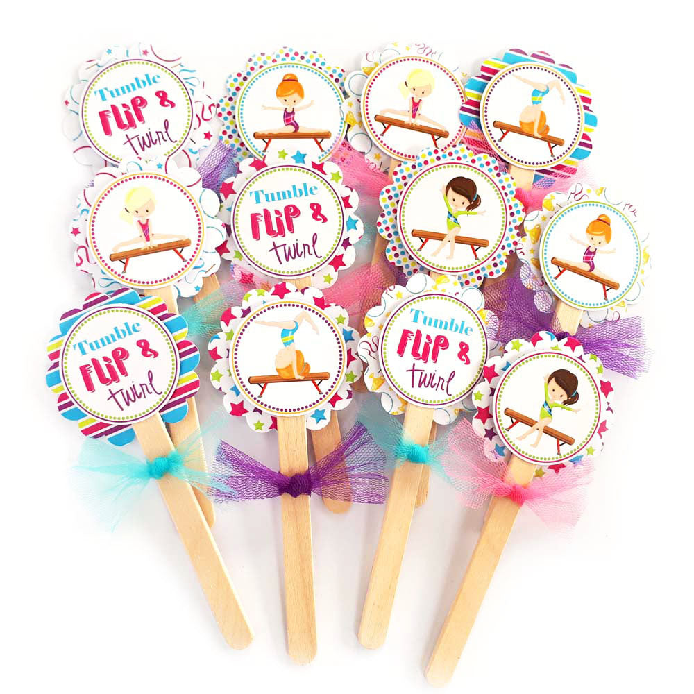 Gymnastics Cupcake Toppers