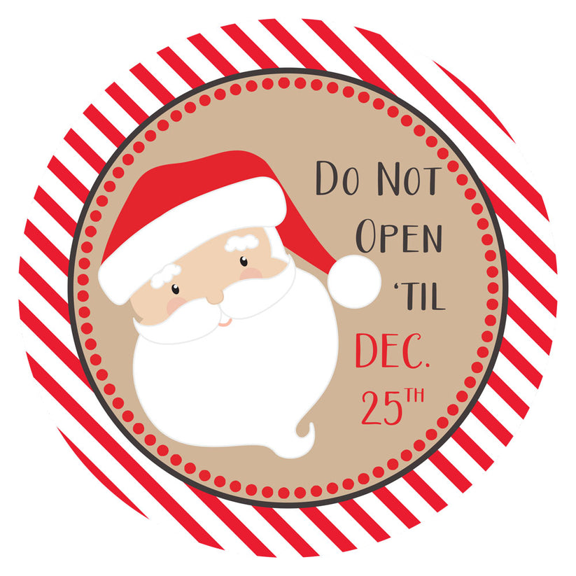 Do Not Open Til December 25 Christmas Stickers - 2.5 inches Labels ...