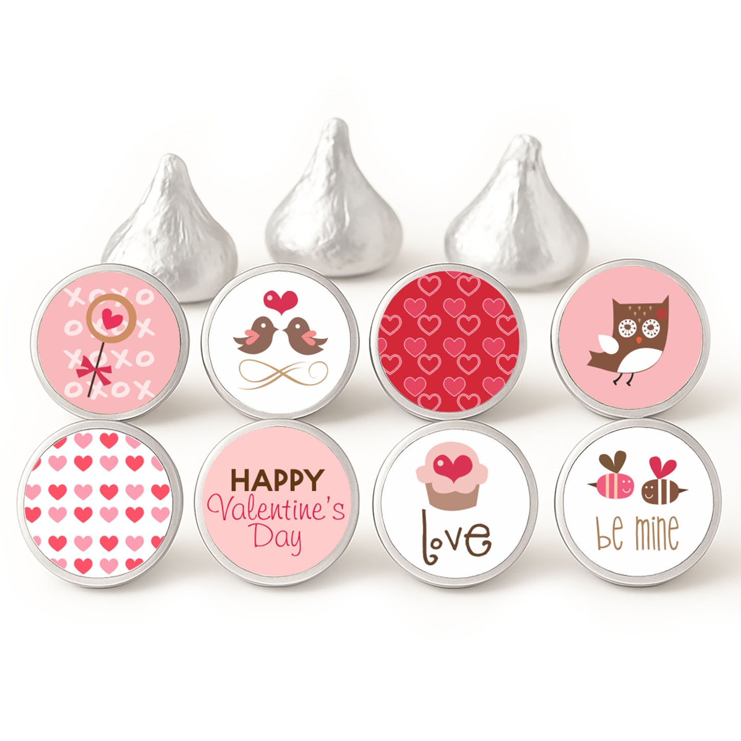Valentine's Day Sticker Labels for Hershey Kisses Chocolates 