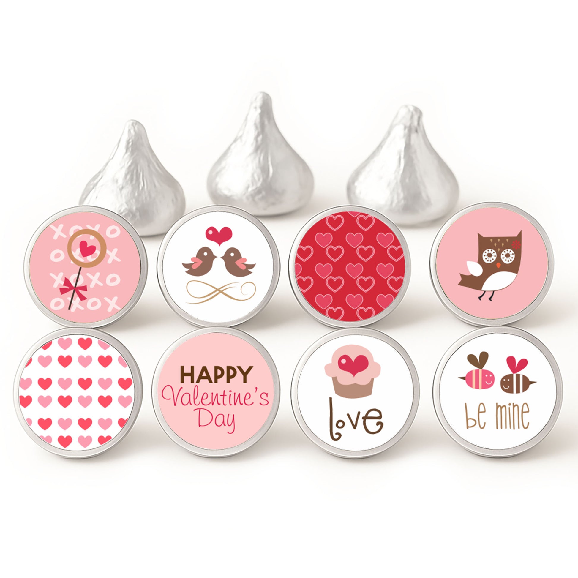 Valentine's Day Sticker Labels for Hershey Kisses Chocolates 
