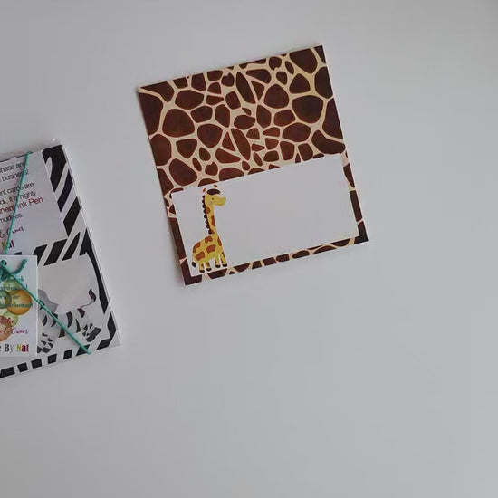 Jungle Safari Wildlife Animals Place Tent Cards by Adore By Nat