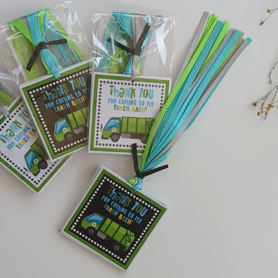 Garbage Truck Thank You Favor Tags