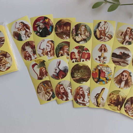 Alice in Wonderland Sticker Labels