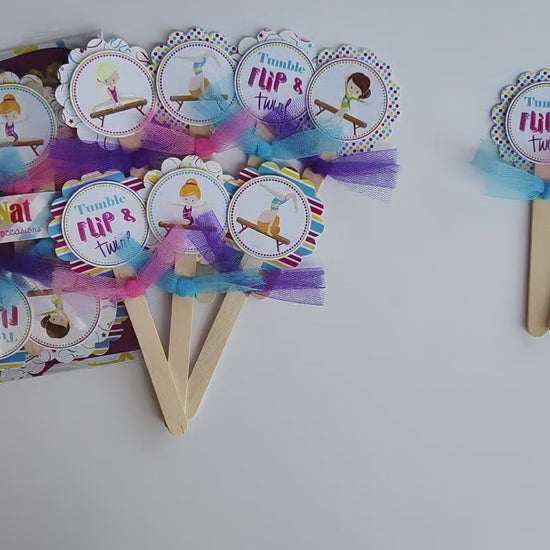 Gymnastics Cupcake Toppers by Adore By Nat