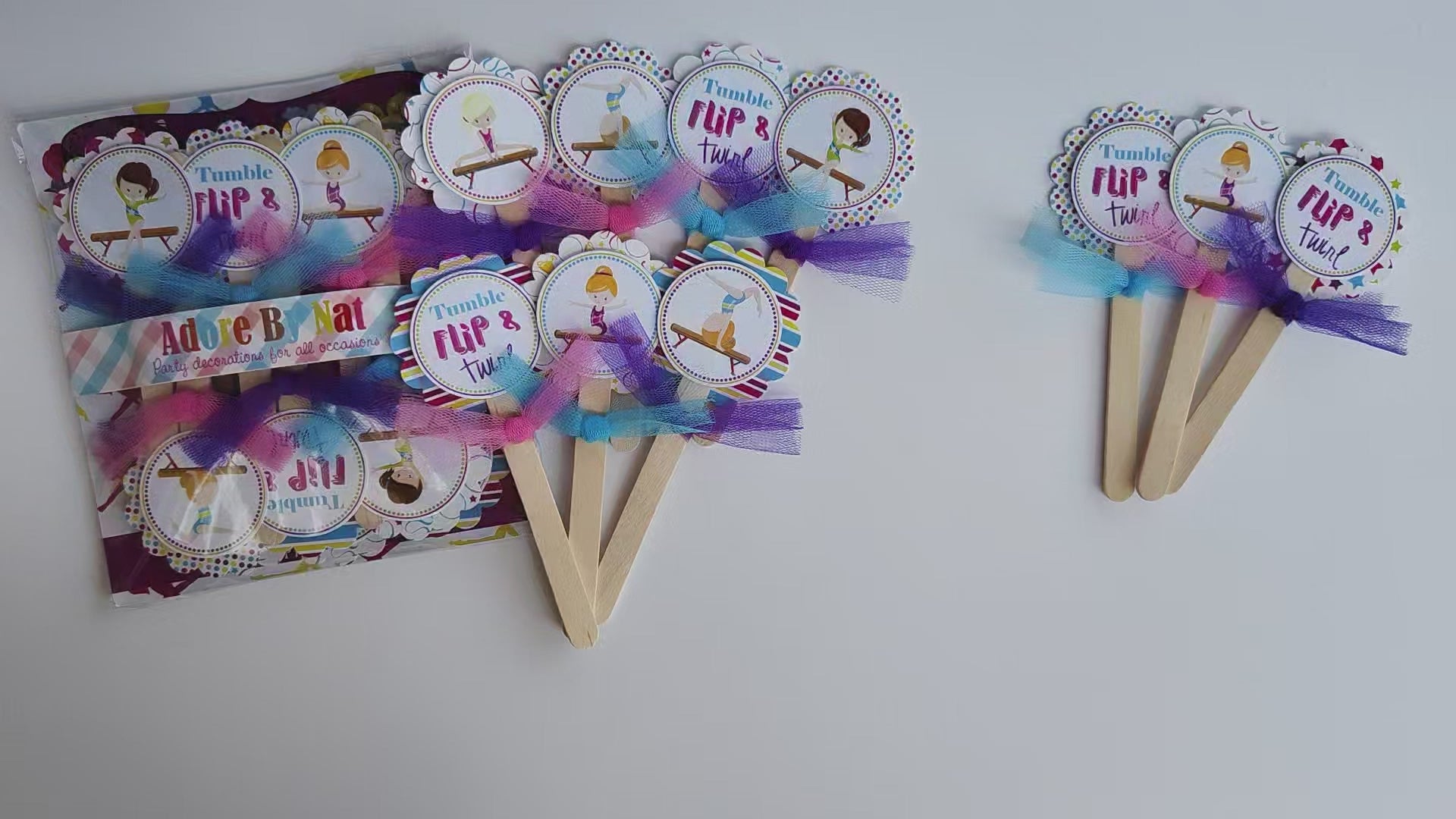 Gymnastics Cupcake Toppers by Adore By Nat