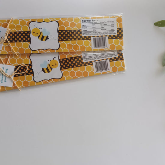 Bumble Bee Water Bottle Labels by Adore By Nat