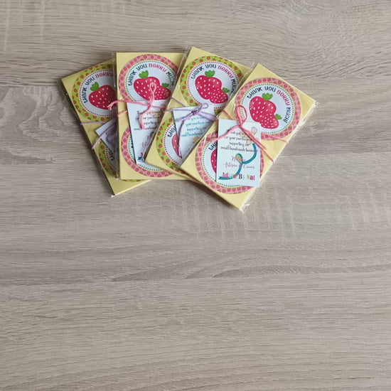 Strawberry Thank You Sticker Labels by Adore By Nat