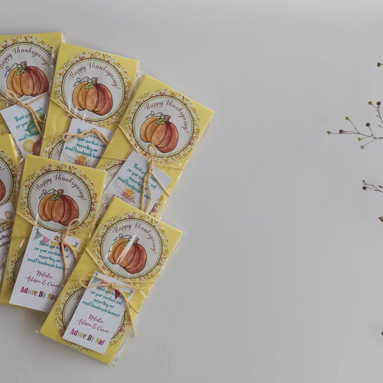 Happy Thanksgiving Pumpkin Sticker Labels by Adore By Nat