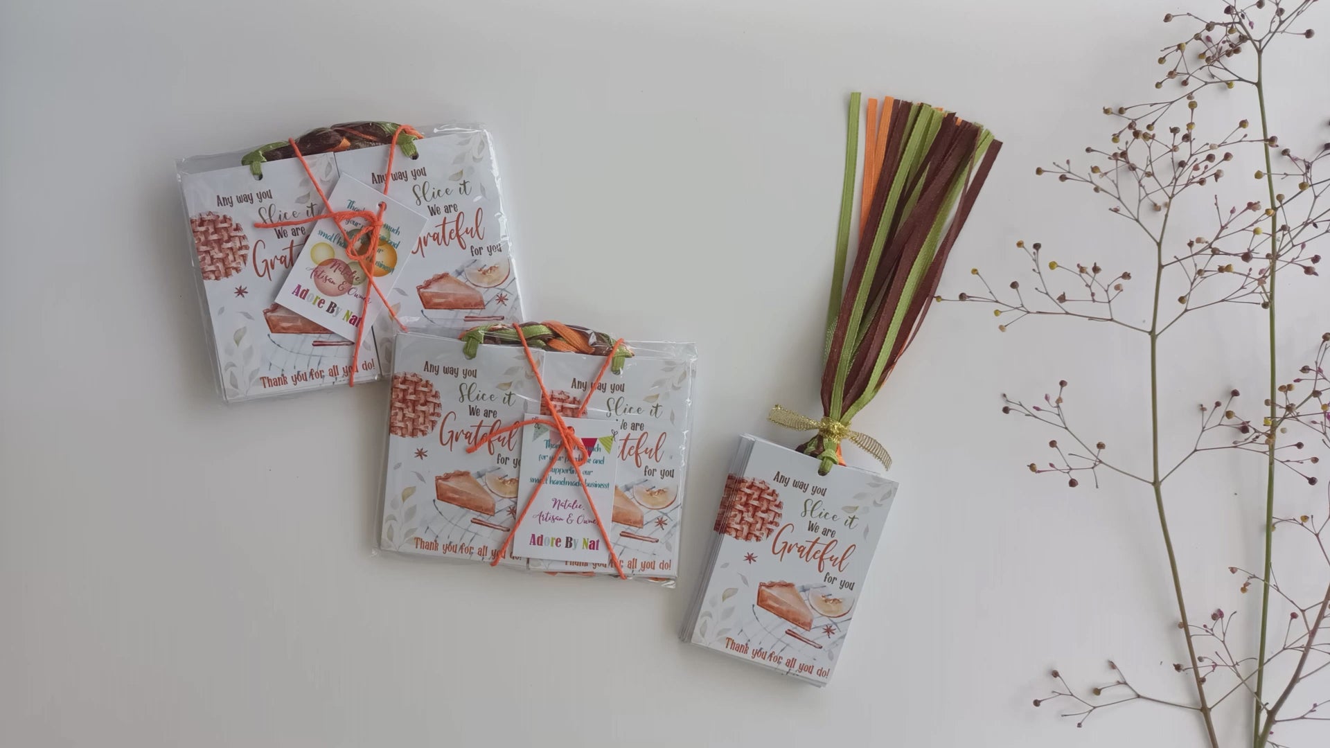 Pumpkin Pie Grateful For You Gift Tags by Adore By Nat