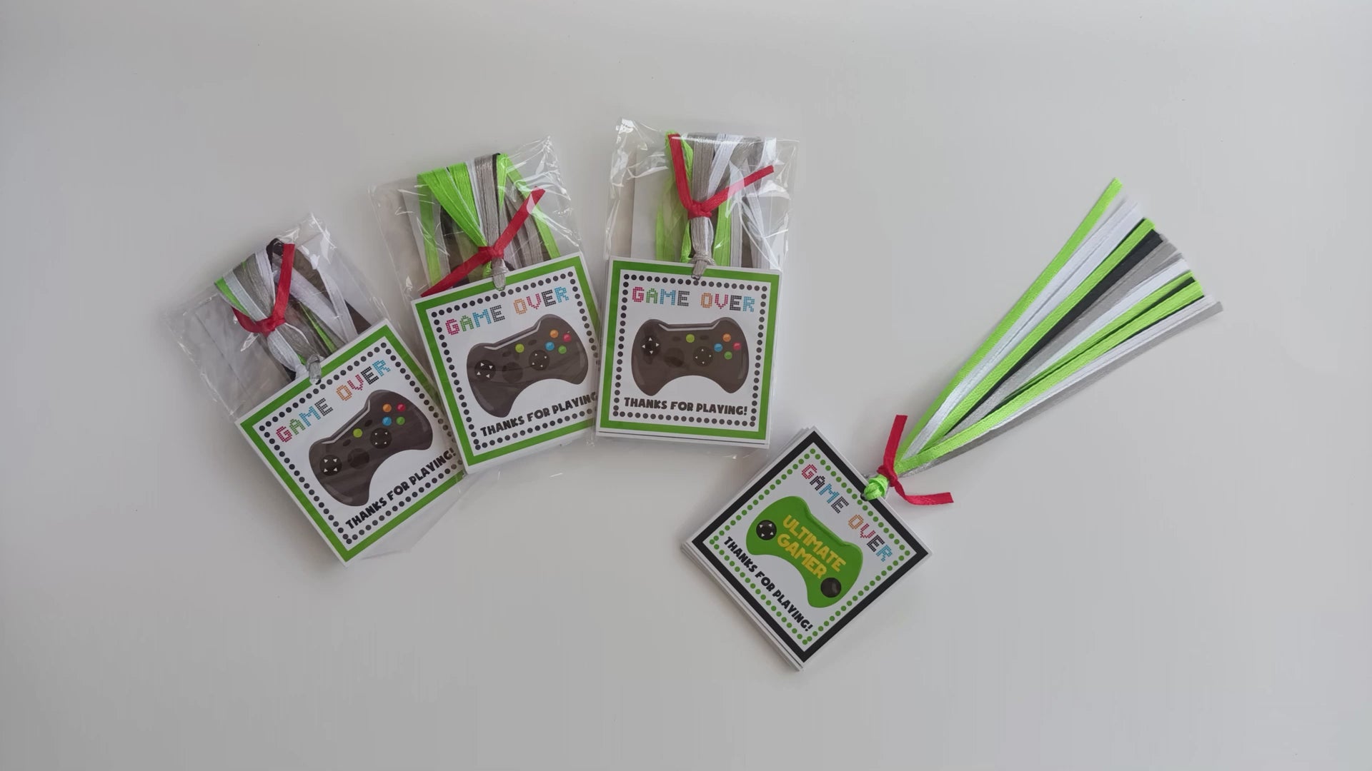 Video Games Thank You Favor Tags by Adore By Nat