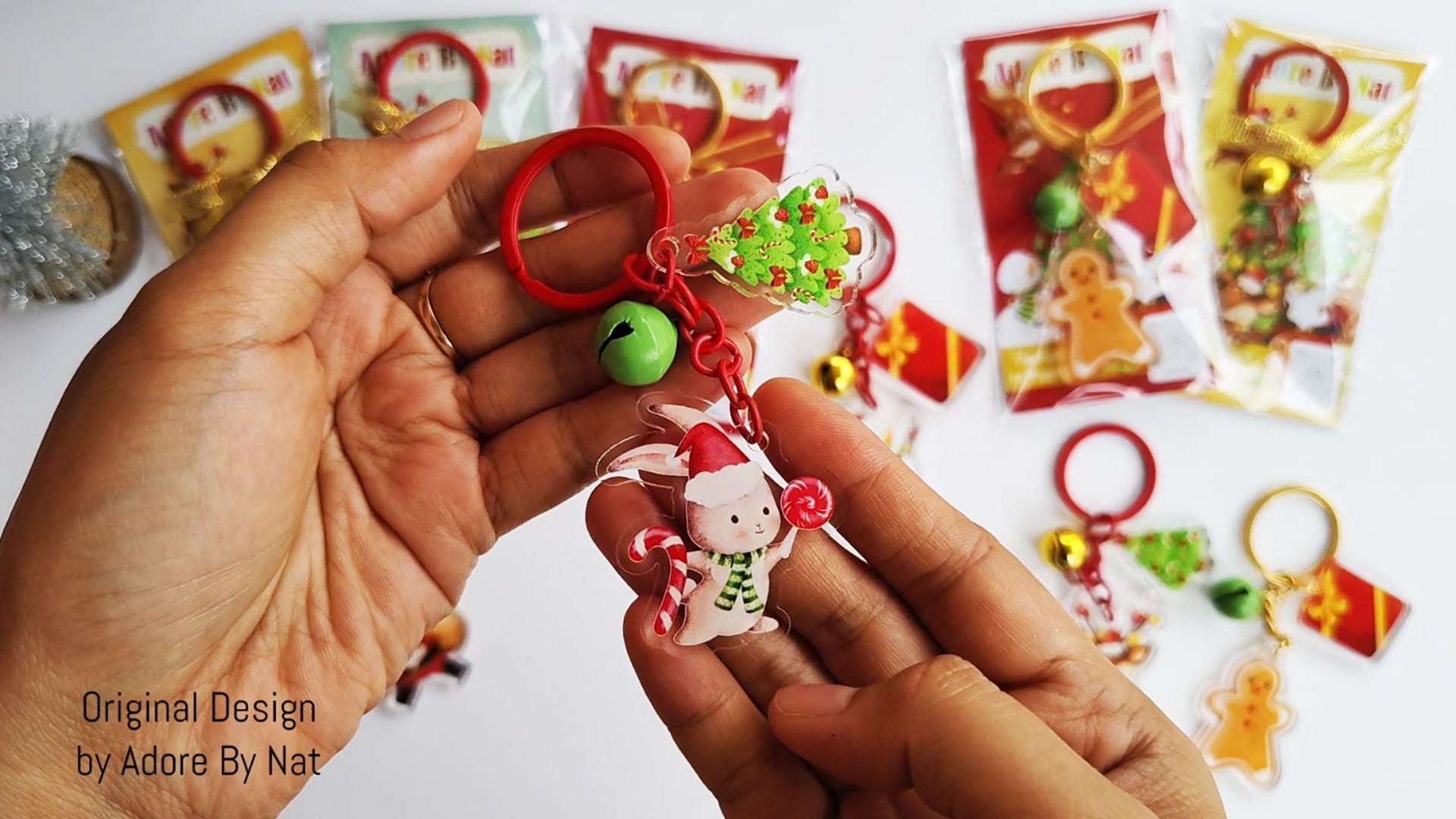 Christmas Holiday Keychain by Adore By Nat