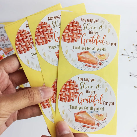 Pumpkin Pie Grateful For You Stickers by Adore By Nat