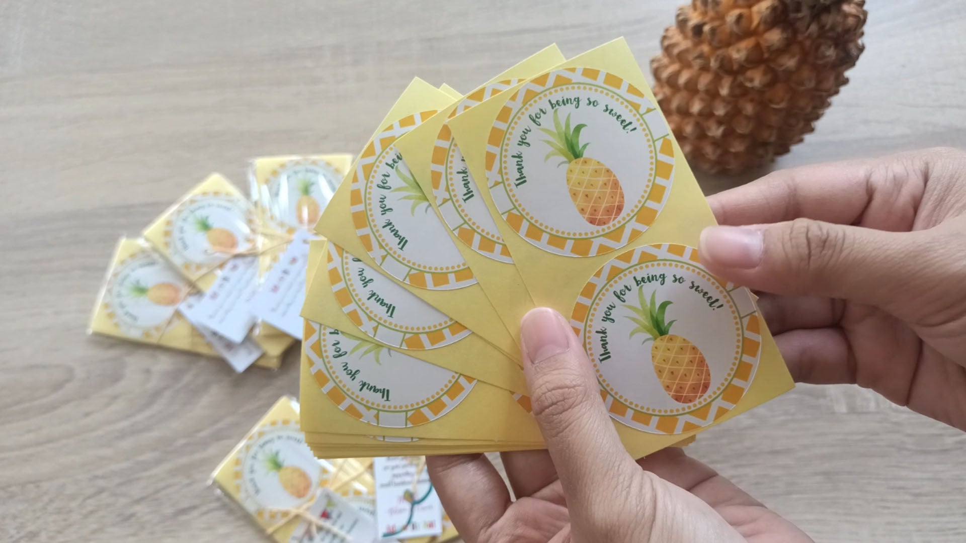 Pineapple Thank You Sticker Labels by Adore By Nat
