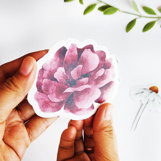 Watercolor Floral Stickers Vinyl Sticker Set - Matte