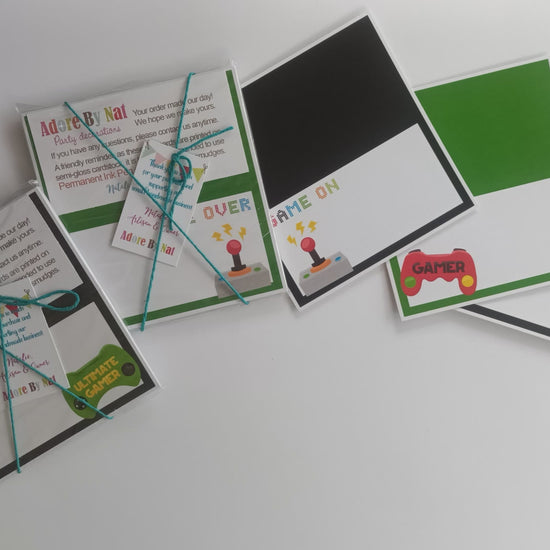 Video Games Place Tent Cards