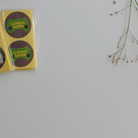 Video Games Favor Sticker Labels
