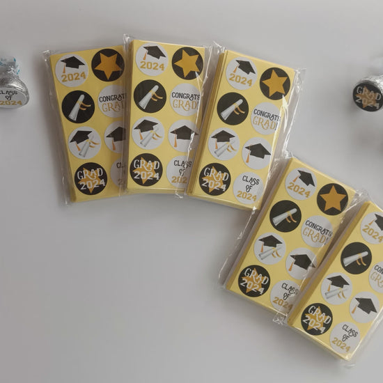 Graduation Class of 2024 Sticker Labels for Hershey's Kisses Chocolates
