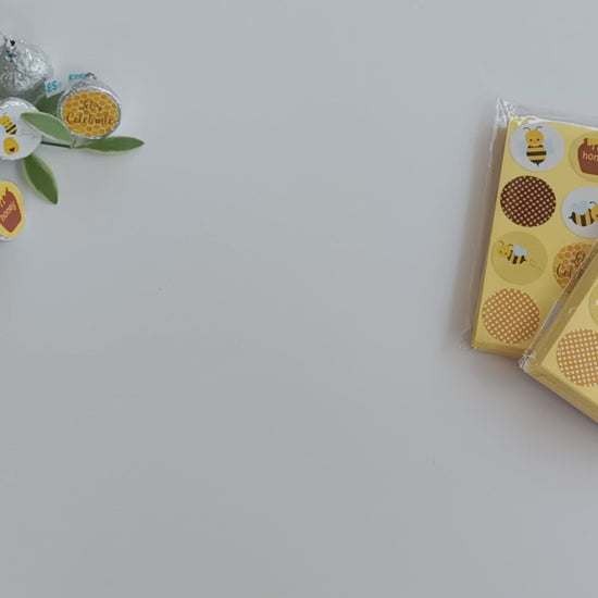 Bumble Bee Sticker Labels for Hershey's Kisses Chocolates