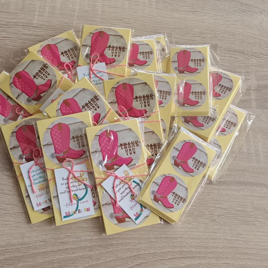 Cowgirl Boot Thank You Sticker Labels by Adore By Nat